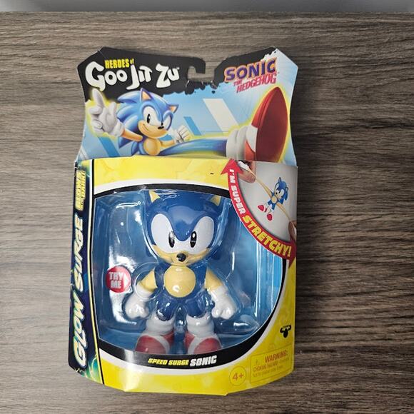Heroes of Goo Jit Zu Classic Sonic the Hedgehog Hero - Stretch Sonic NWT - Picture 1 of 2